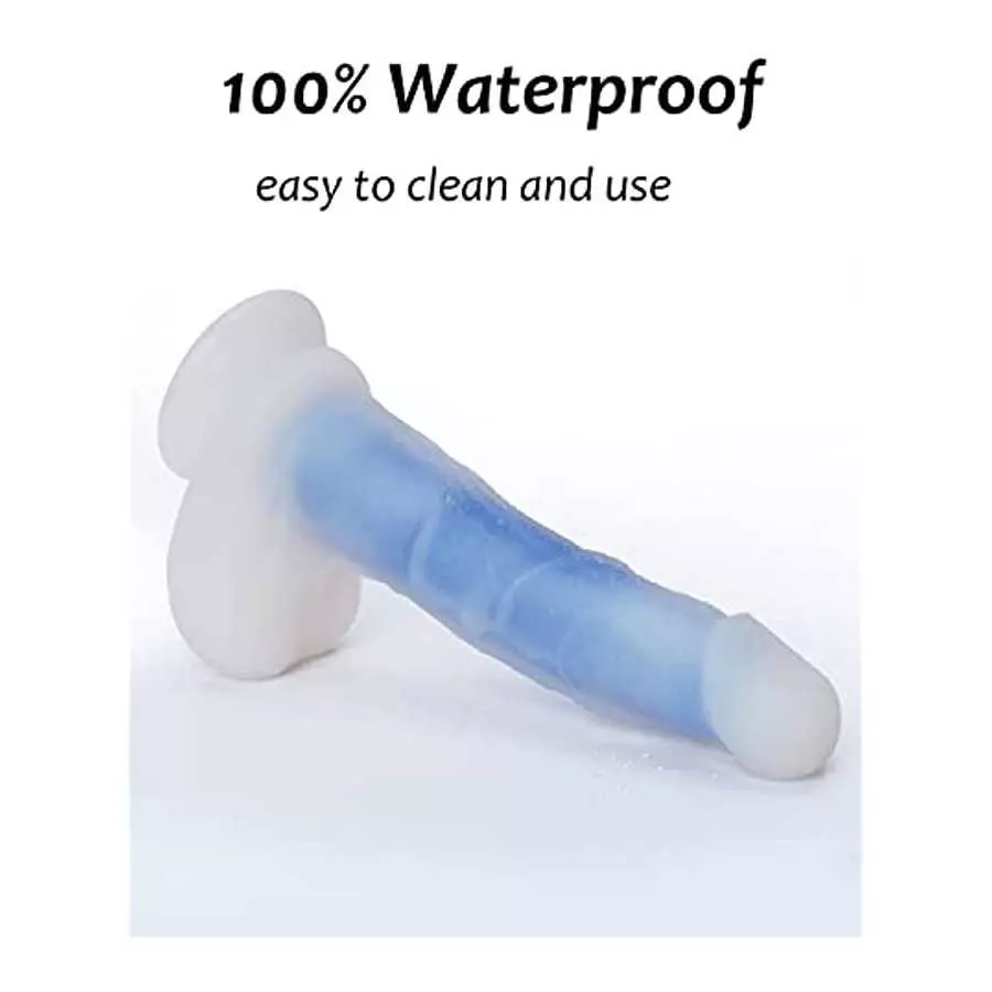 Realistic Dildo Sex Toy for Woman, 8.27'' Soft Silicone Anal Dildo with Strong Suction Cup for Hands-Free Play, Dildo with Balls