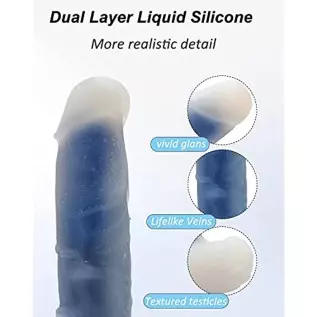Realistic Dildo Sex Toy for Woman, 8.27'' Soft Silicone Anal Dildo with Strong Suction Cup for Hands-Free Play, Dildo with Balls
