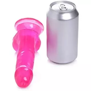 Lynx 6 Inch Ice Dildo with Balls Made in USA, Pink