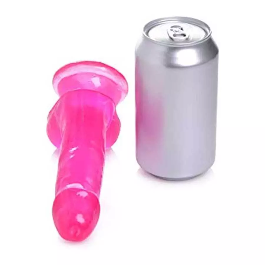 Lynx 6 Inch Ice Dildo with Balls Made in USA, Pink