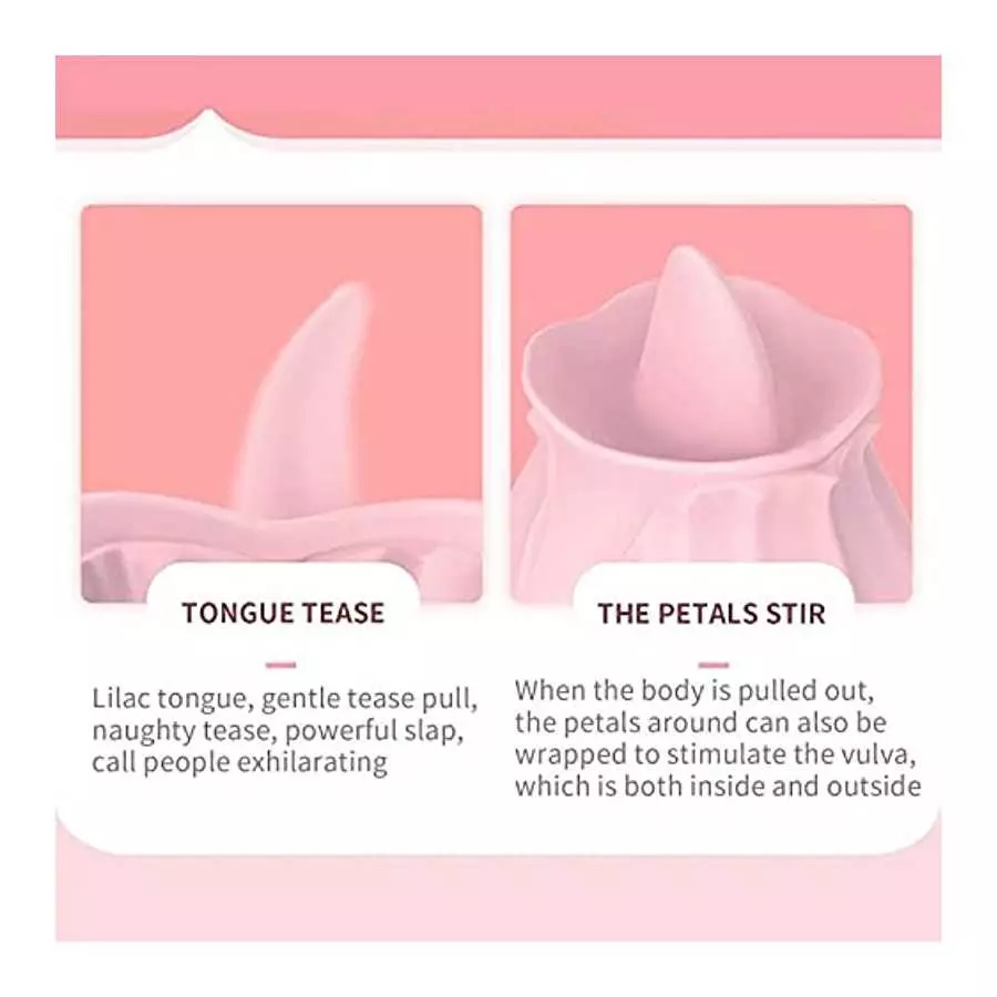 2022 Newly Rose Sex Stimulator for Women Give Adult Female Sucker&Lick Easy to Clean Sex Tongue Teasing Toys Rechargeable Clitor