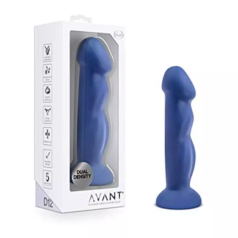 Blush Avant Suko - Sensa Feel Dual Density Platinum Cured Puria Silicone - 8 Inch Ridged Ultra Soft Dildo - Ultrasilk Smooth - S