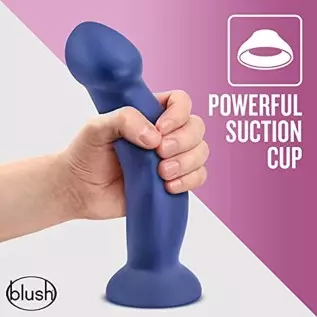 Blush Avant Suko - Sensa Feel Dual Density Platinum Cured Puria Silicone - 8 Inch Ridged Ultra Soft Dildo - Ultrasilk Smooth - S
