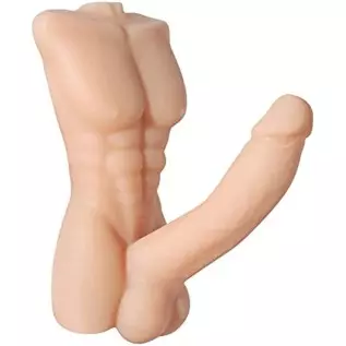 Super Mini Male Torso Sex Doll for Women with Realistic Flexible Dildo, G- Spot Vibrating Men Penis Love Doll for Women Masturba