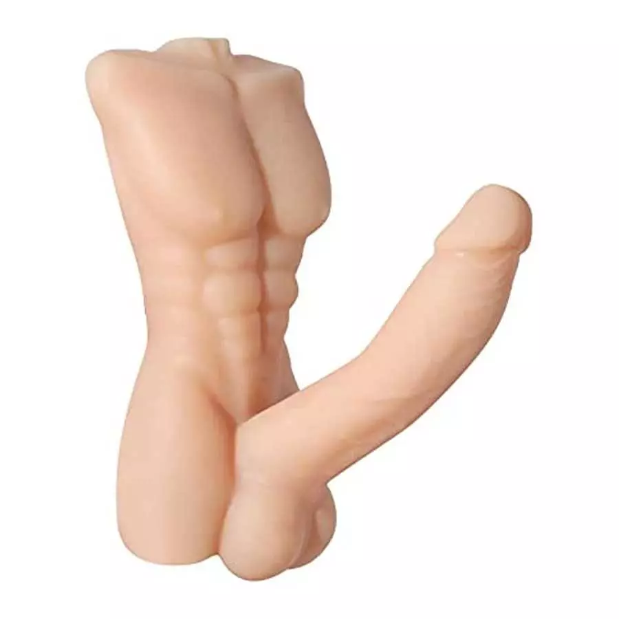 Super Mini Male Torso Sex Doll for Women with Realistic Flexible Dildo, G- Spot Vibrating Men Penis Love Doll for Women Masturba Super Mini Male Torso Sex Doll for Women with Realistic Flexible Dildo, G- Spot Vibrating Men Penis Love Doll for Women Masturba