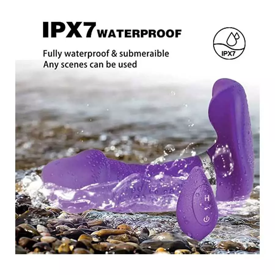 Thrusting Dildo Vibrator with 7 Vibration Heating, Vibrating Realistic Dildo for Hands-Silicone Penis Sex Toy for Women Couple