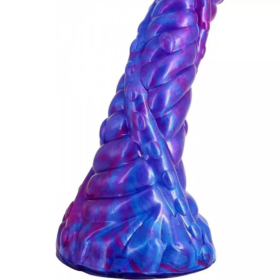 Realistic Long Dragon Dildo with Suction Cup, 11inch Thick Thrusting Silicone Unicorn Dildo Anal Beads Plug for Beginners Women