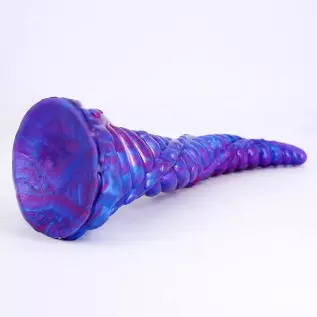 Realistic Long Dragon Dildo with Suction Cup, 11inch Thick Thrusting Silicone Unicorn Dildo Anal Beads Plug for Beginners Women
