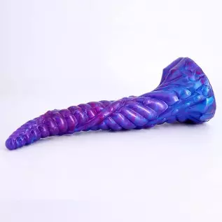 Realistic Long Dragon Dildo with Suction Cup, 11inch Thick Thrusting Silicone Unicorn Dildo Anal Beads Plug for Beginners Women
