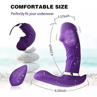 Thrusting Dildo Vibrator with 7 Vibration Heating, Vibrating Realistic Dildo for Hands-Silicone Penis Sex Toy for Women Couple