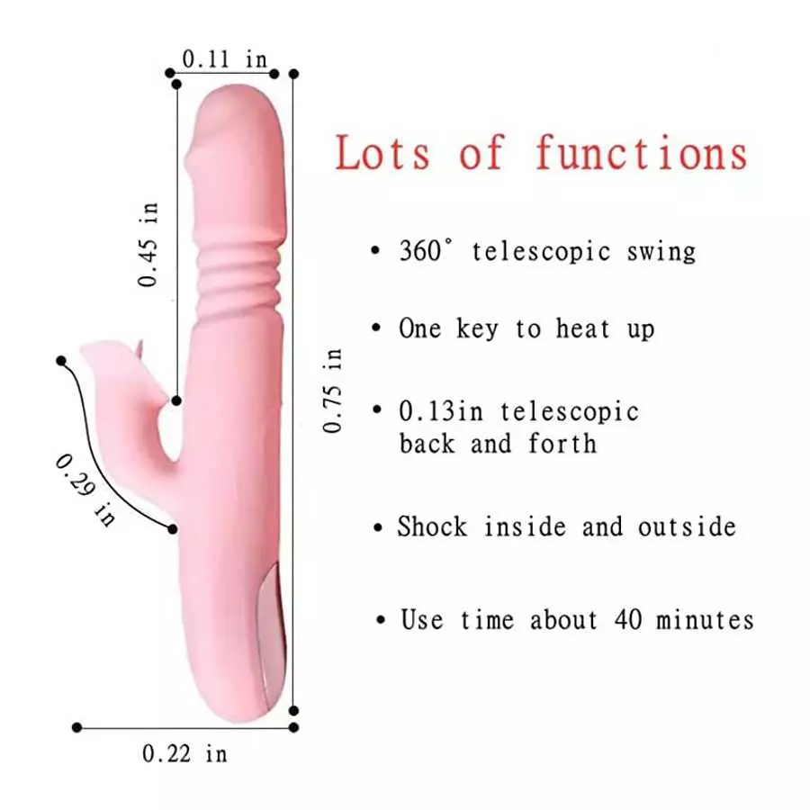 Honorificabilitudinitatibus G Spot Vibrator with Heating Function，Waterproof Dildo Vibrator，Adult Vibrator Sex Toy，Rechargeable 