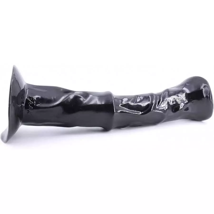 Huge Super Long Horse Cock Type Anal Dildo 13.8"x3.35"x5.12" Big Plug Ribbed Body Strong Suction Cup (Black)
