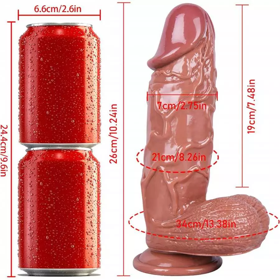 Huge Realistic Dildo with Strong Suction Cup for Hands-Free Gaming, Adult Sex Toy, Lifelike Penis for G-Spot Stimulation - Anal