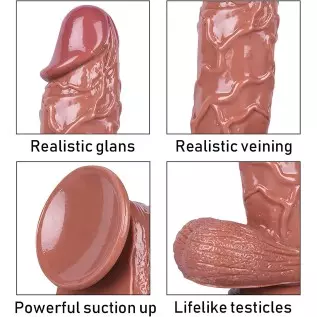 Huge Realistic Dildo with Strong Suction Cup for Hands-Free Gaming, Adult Sex Toy, Lifelike Penis for G-Spot Stimulation - Anal Huge Realistic Dildo with Strong Suction Cup for Hands-Free Gaming, Adult Sex Toy, Lifelike Penis for G-Spot Stimulation - Anal