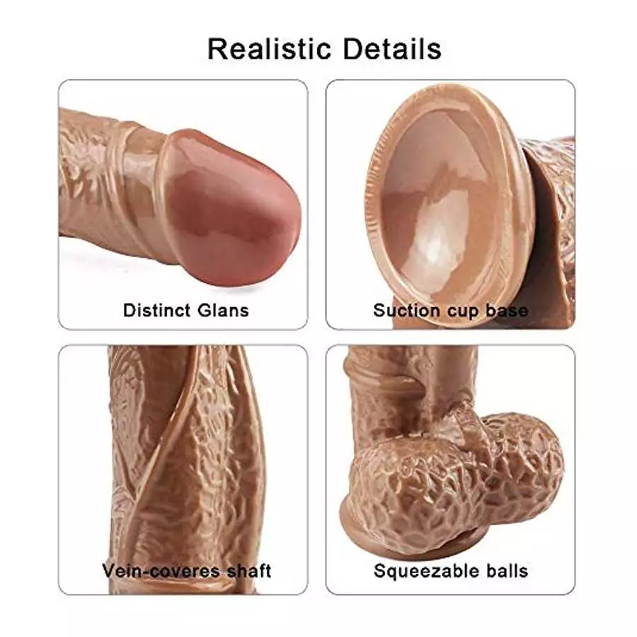 Huge Realistic Dildo Sex Toy for Women, 11'' Huge Dildo Realistic Silicone Dildos with Strong Suction Cup for Hands-Free and Ana