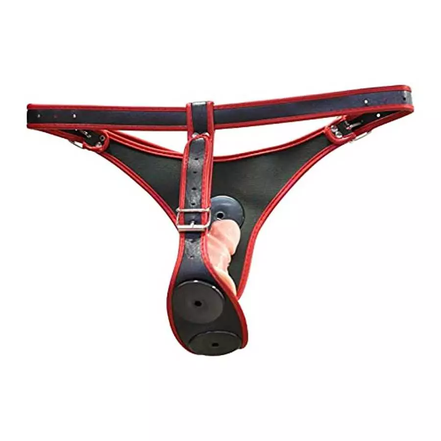 Hliang Harness Strap-On Dildos,Multiple penetrations Three Dildo Dong Wearable Pegging Toys,Adjustable Strap on Penis Anal Plug