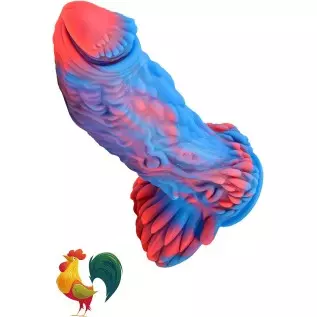 Animal Penis 7.2" Realistic Rooster Dildo Big Size Cock Anal Plugs Artificial Sex Toys with Anal Suction Cup Dildo,Ultra-Soft Su