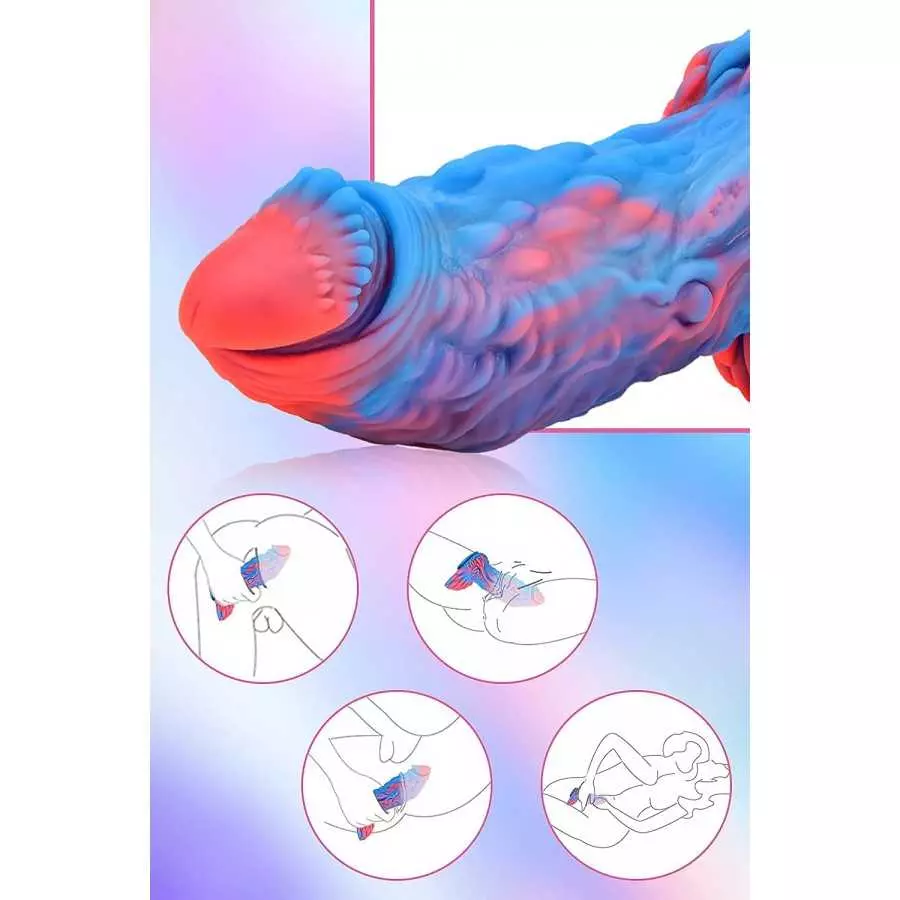 Animal Penis 7.2" Realistic Rooster Dildo Big Size Cock Anal Plugs Artificial Sex Toys with Anal Suction Cup Dildo,Ultra-Soft Su