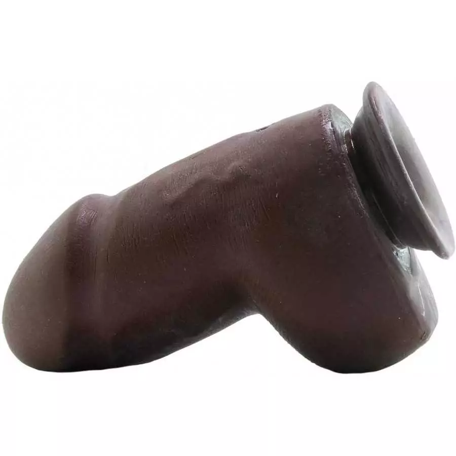 Doc Johnson The D - Fat D - 8 Inch with Balls - ULTRASKYN - 8" Long and 2.75" Wide - Strong Suction Cup Base - O-Ring Harness Co