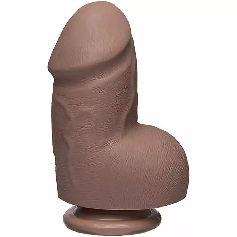 Doc Johnson The D - Fat D - 8 Inch with Balls - ULTRASKYN - 8" Long and 2.75" Wide - Strong Suction Cup Base - O-Ring Harness Co