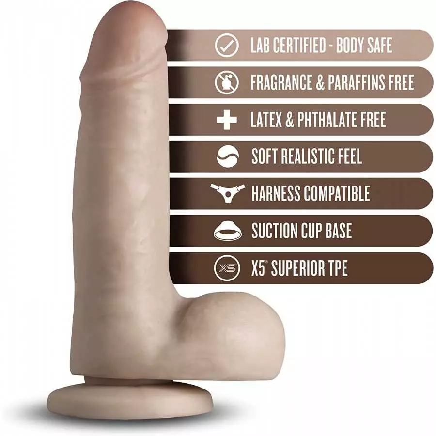 Blush Loverboy The Secret Agent Realistic Dildo Suction Cup Harness Compatible Sex Toy for Men Women Couples