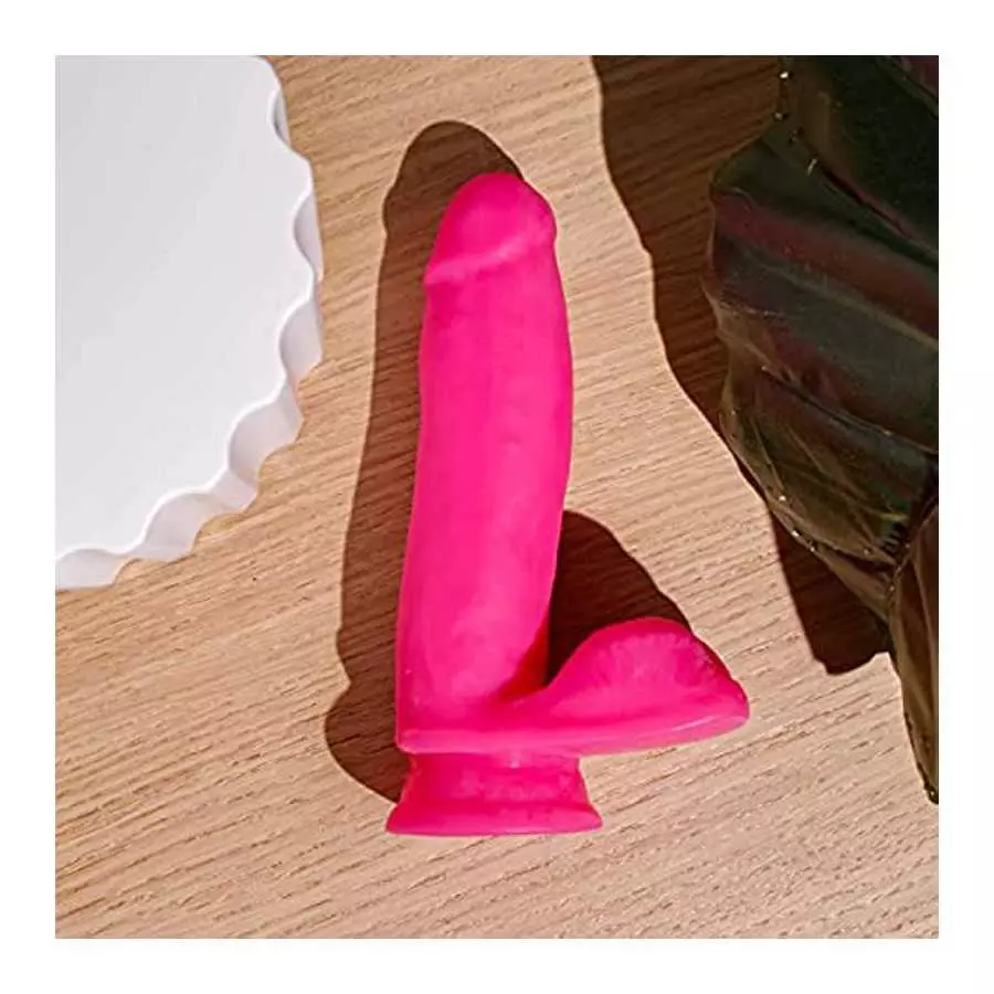 Blush Neo Elite 7 Inch Sculpted Satin Smooth Silicone Sensa Feel Dual Density Realistic Suction Cup Harness Compatible Dildo - F