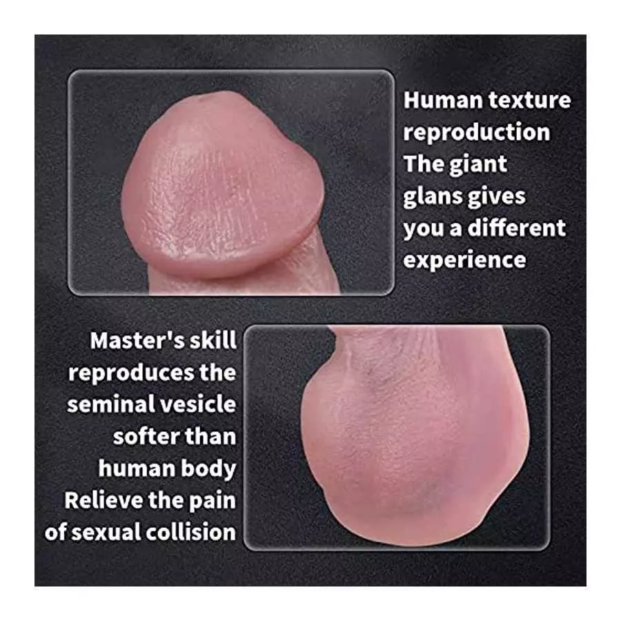 6.54" Realistic Dildo for Beginner, Lifelike Penis Adult Sex Toy with Suction Cup for Hands-Free Play, Flexible Cock with Curved