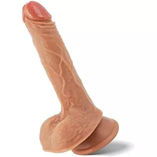 7.3 Inch Realistic Dildo Body-Safe Material Penis with Strong Suction Cup for Hands-Free Play, Flexible Cock Adult Toys for G S