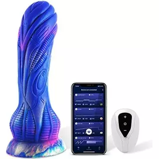 Monster Dildos, Huge Alien Octopus Dildo, Long Distance Sex Toys, Fantasy Silicone Bluetooth Dildo with Suction, Lifelike Giant