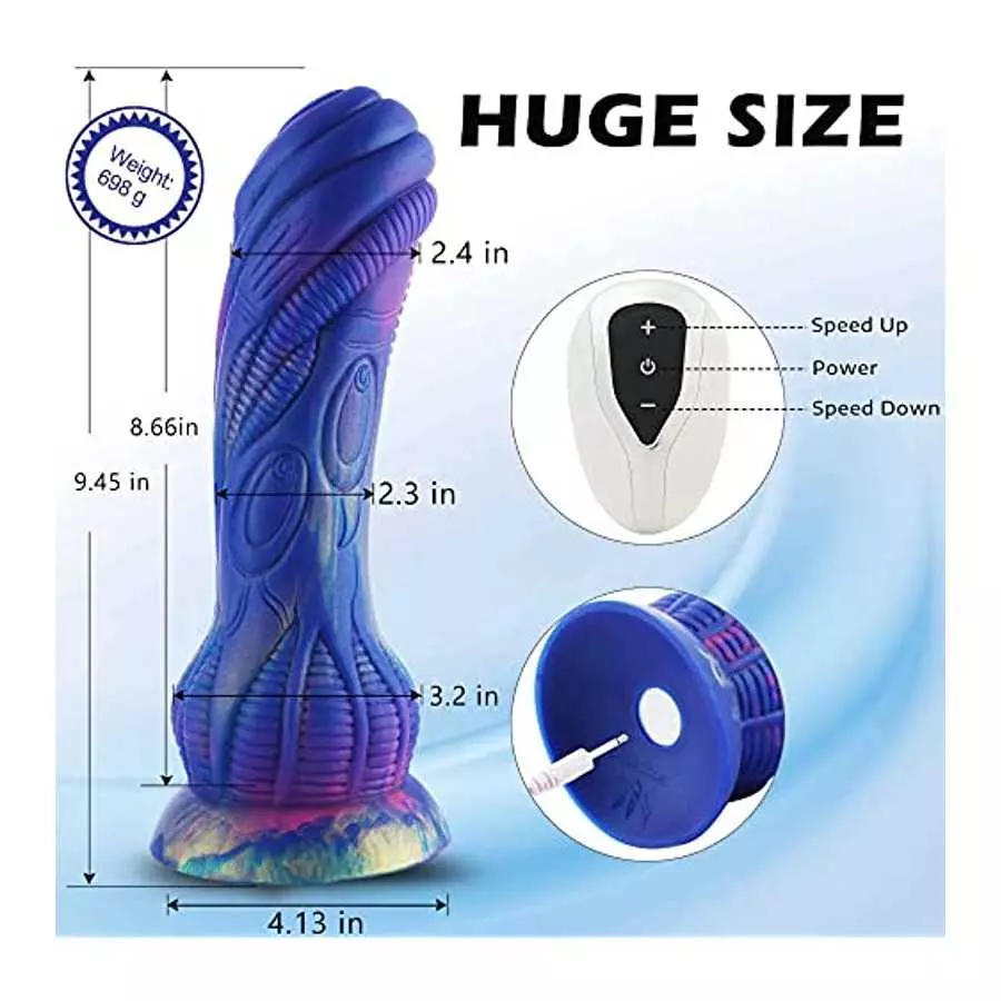 Monster Dildos, Huge Alien Octopus Dildo, Long Distance Sex Toys, Fantasy Silicone Bluetooth Dildo with Suction, Lifelike Giant