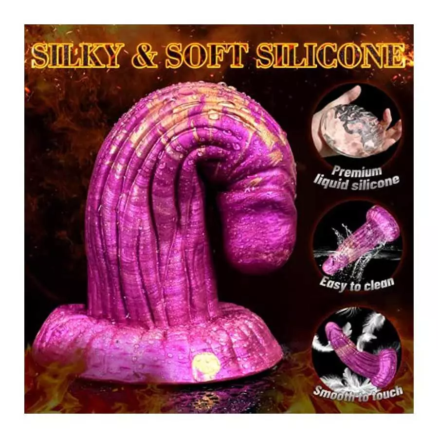 Realistic Thick Dildo Dragon Silicone Dildo with Large Suction Cup for Hands-Free Play, Lifelike Huge Penis Monster Anal Plug Fa