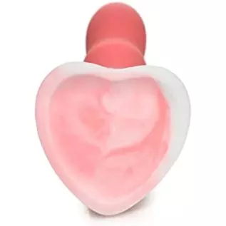CURVE TOYS Simply Sweet Wavy Silicone Dildo for Men, Women, & Couples. Firm and Flexible Strong Suction Base. 1 Piece, Pink.