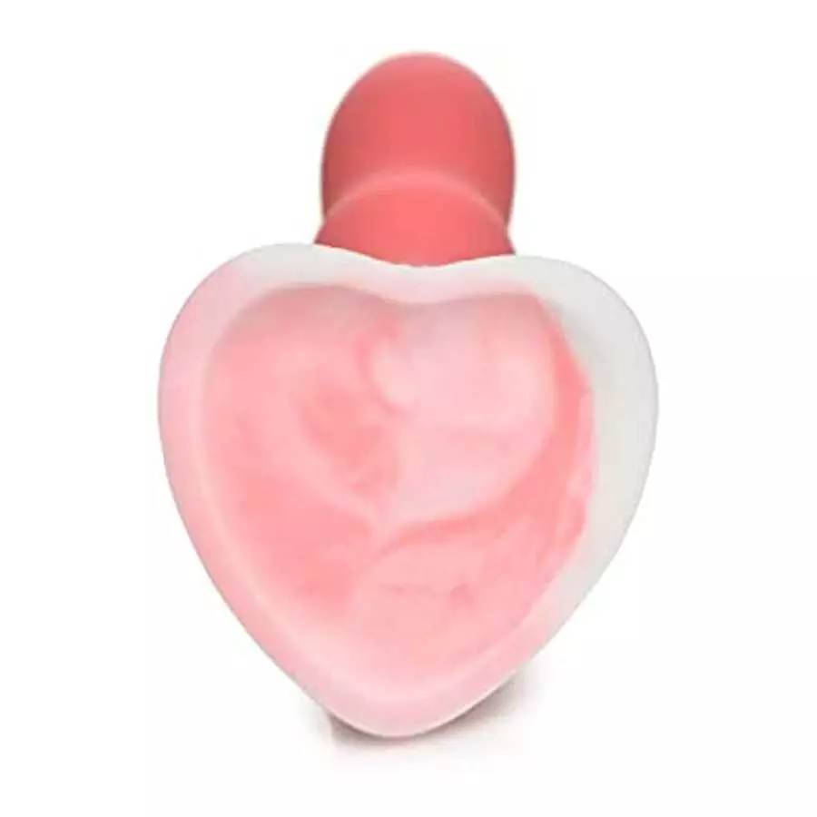 CURVE TOYS Simply Sweet Wavy Silicone Dildo for Men, Women, & Couples. Firm and Flexible Strong Suction Base. 1 Piece, Pink.