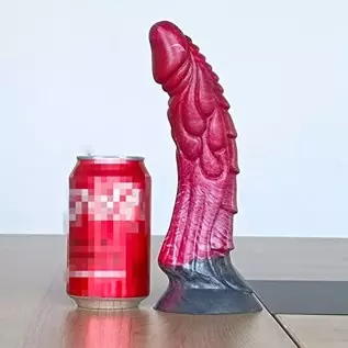 9 inch Realistic Dragon Dildo with Suction Cup for Hands-Free Play, Ultra-Soft Colorful Silicone Butt Plug Curved Anal Plug Adul