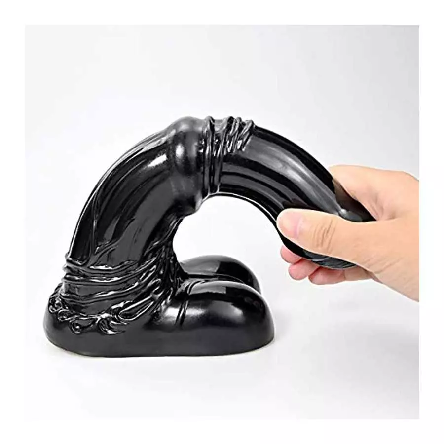 Romi Big Animal Dildo 9.96" Horse Penis Realistic Cock Anal Plugs Artificial Adult Sex Toys ( Black )