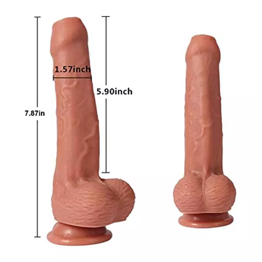 Realistic Dildo with Powerful Suction Cups Flexible Thick Dildo Silicone Butt Plug Lifelike G Spot Dildos 7.87Inch Sex Toys