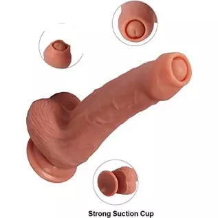 Realistic Dildo with Powerful Suction Cups Flexible Thick Dildo Silicone Butt Plug Lifelike G Spot Dildos 7.87Inch Sex Toys