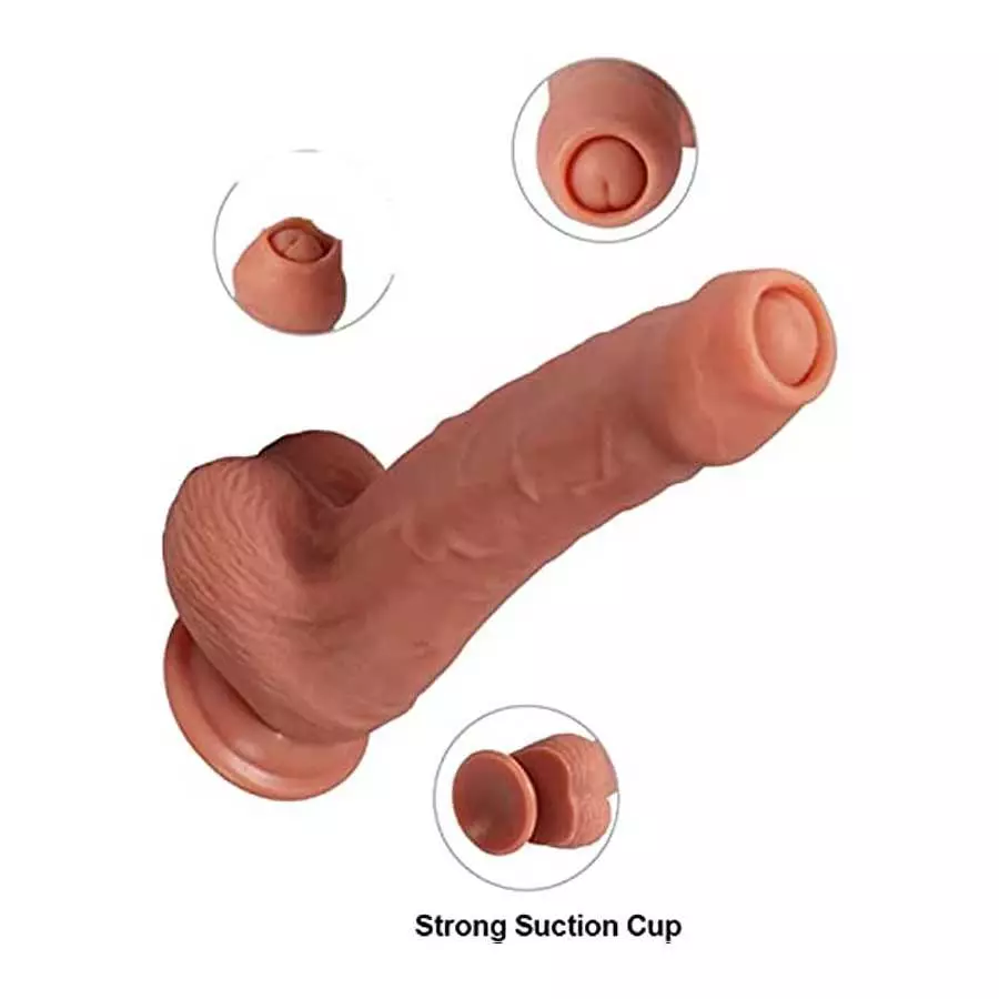 Realistic Dildo with Powerful Suction Cups Flexible Thick Dildo Silicone Butt Plug Lifelike G Spot Dildos 7.87Inch Sex Toys