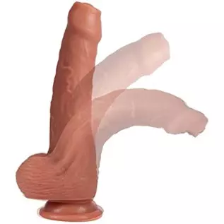 Realistic Dildo with Powerful Suction Cups Flexible Thick Dildo Silicone Butt Plug Lifelike G Spot Dildos 7.87Inch Sex Toys