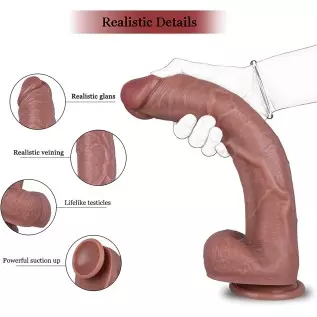 Realistic Dildo for Experienced User Lifelike Huge Silicone G-Spot Stimulation Anal Sex Toy, Soft Large Dildos for Women with St