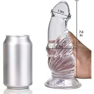 Realistic Silicone Dildo with Powerful Suction Cups, 7.6 Inch Big Penis Dildo Anal Toys for Women Men Butt Plug Masturbator Anal