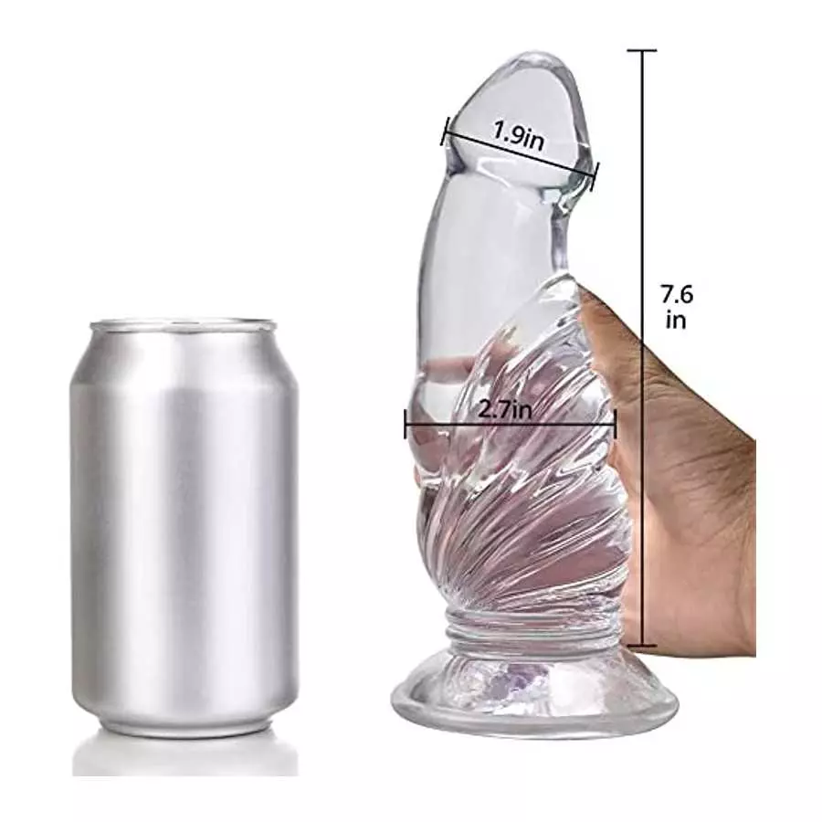 Realistic Silicone Dildo with Powerful Suction Cups, 7.6 Inch Big Penis Dildo Anal Toys for Women Men Butt Plug Masturbator Anal