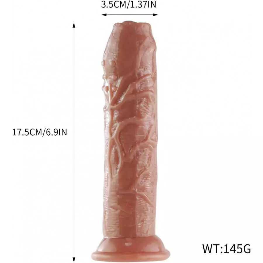 Shkanla Realistic Dildo for Beginners, 5.5 Inch Lifelike Dildo with Strong Suction Cup, Waterproof Real Penis with Half-Foreskin
