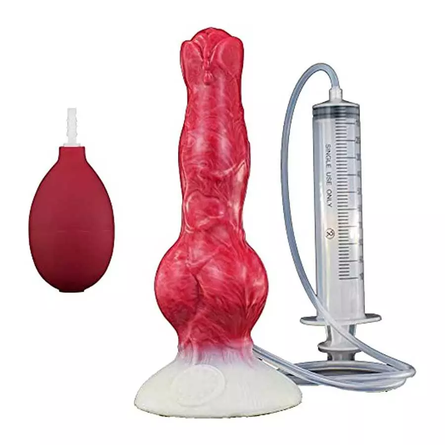 Soft Suction Multi Color Artificial Wolf Dildo Squirting Dildo Canine with Syringe Bulb for Beginner Soft Suction Multi Color Artificial Wolf Dildo Squirting Dildo Canine with Syringe Bulb for Beginner