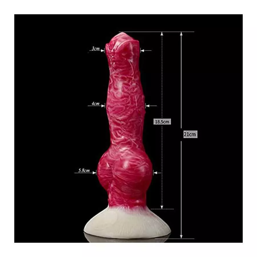 Soft Suction Multi Color Artificial Wolf Dildo Squirting Dildo Canine with Syringe Bulb for Beginner