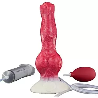 Soft Suction Multi Color Artificial Wolf Dildo Squirting Dildo Canine with Syringe Bulb for Beginner Soft Suction Multi Color Artificial Wolf Dildo Squirting Dildo Canine with Syringe Bulb for Beginner