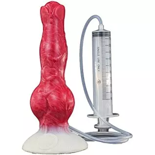 Soft Suction Multi Color Artificial Wolf Dildo Squirting Dildo Canine with Syringe Bulb for Beginner Soft Suction Multi Color Artificial Wolf Dildo Squirting Dildo Canine with Syringe Bulb for Beginner