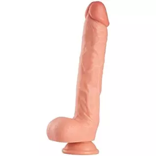 LEQC 10.2 Inch Silicone Realistic Dildo Soft Large Dildos for Women with Strong Suction Cup for Hands-Free, Flexible Lifelike Se