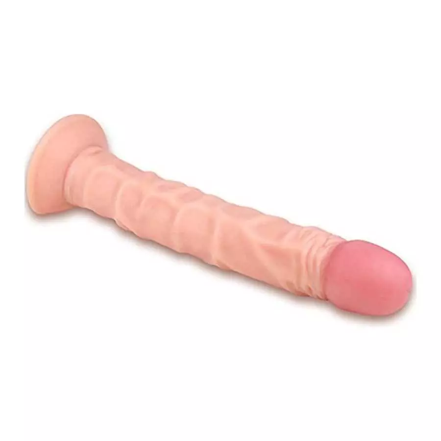 Realistic Suction Cup Dildo - Hands-Free or Strap On Compatible - Lifelike Veins and Tip for Vaginal Penetration