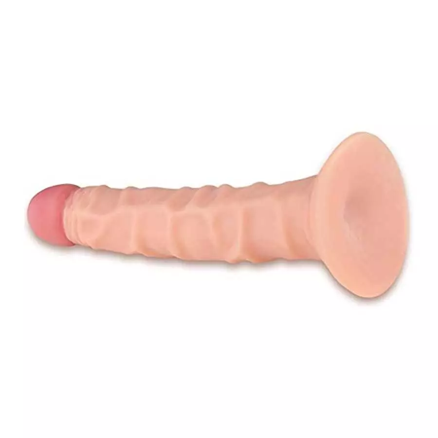 Realistic Suction Cup Dildo - Hands-Free or Strap On Compatible - Lifelike Veins and Tip for Vaginal Penetration